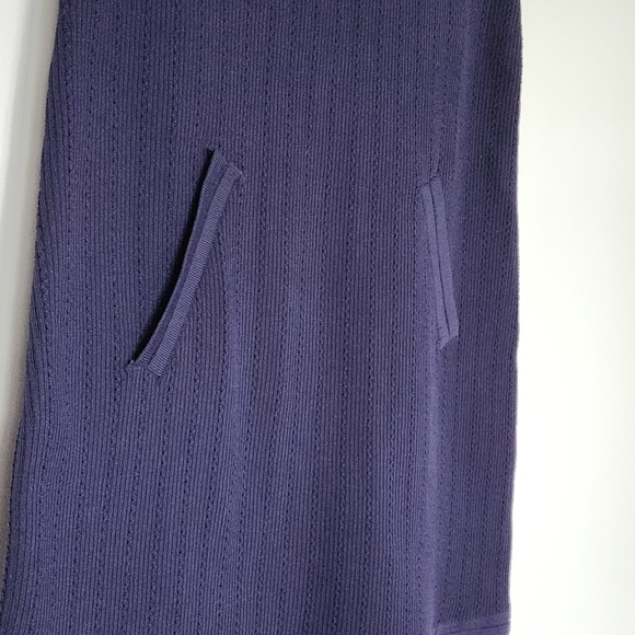 ZARA Short Sleeve Navy Blue A-Line Knit Dress Size M - Picture 4 of 8